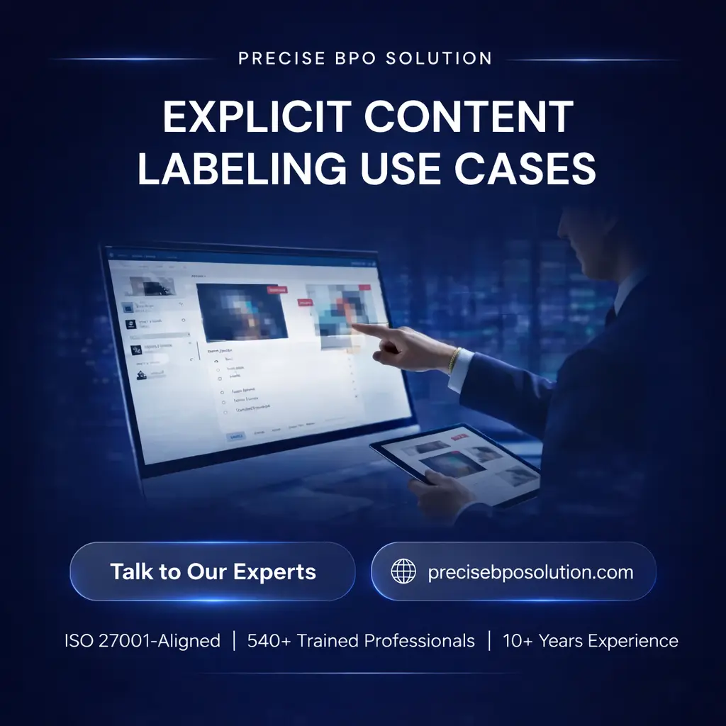 AI training and moderation use cases showing explicit content labeling for safer social, streaming, and mobile platforms.