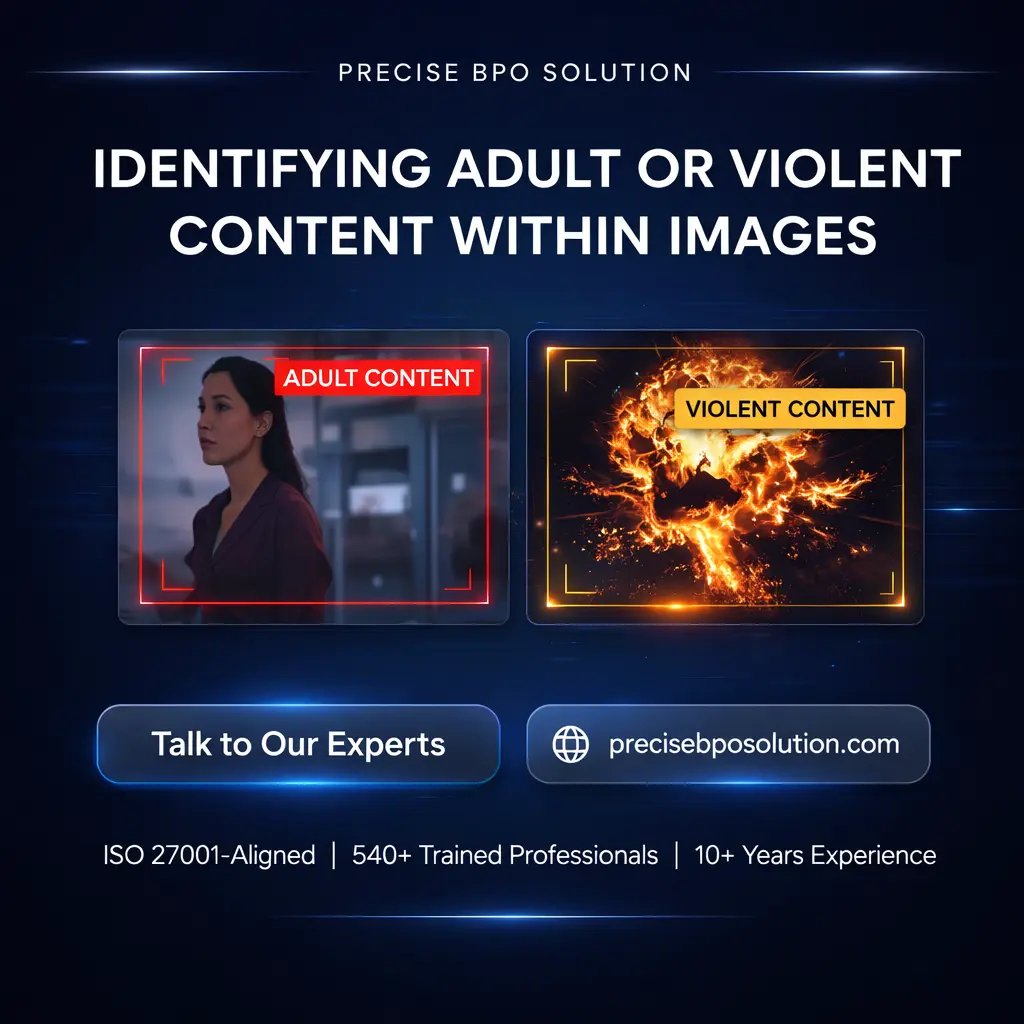 Professional team providing secure explicit content annotation services with ISO-aligned workflows for AI and ML models.