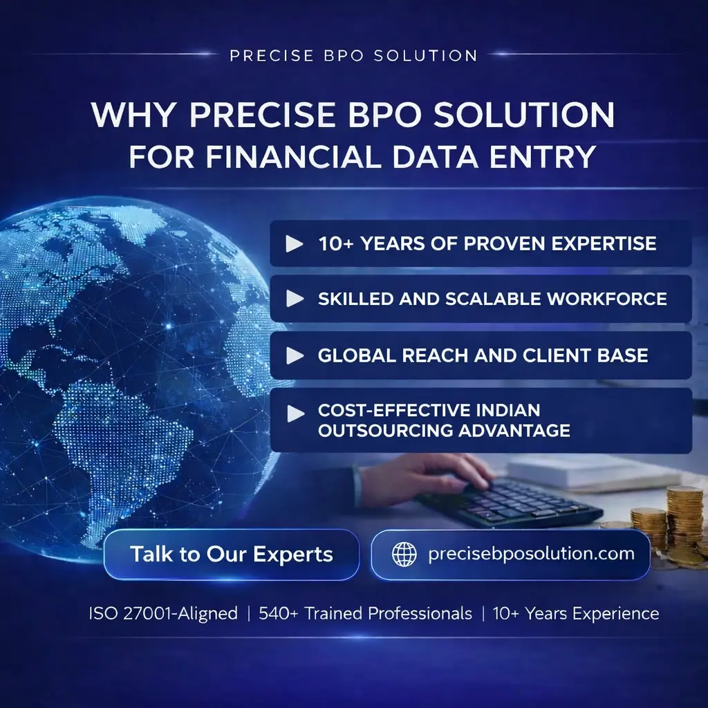 Illustration of why choose Precise BPO for financial data entry services