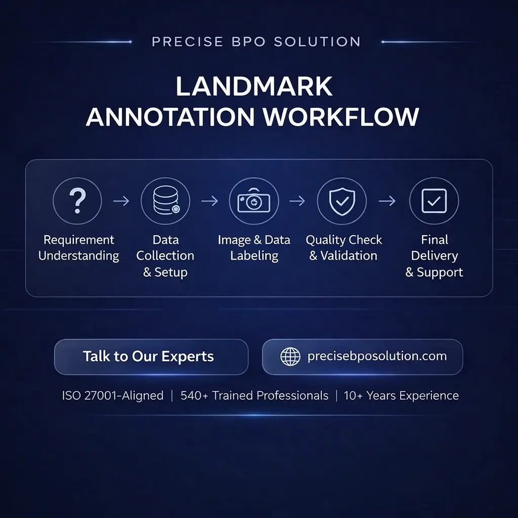 Step-by-step landmark annotation workflow for accurate AI dataset labeling and keypoint mapping